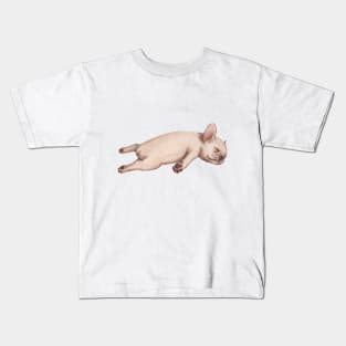 Puppy Frenchie sleeping Kids T-Shirt